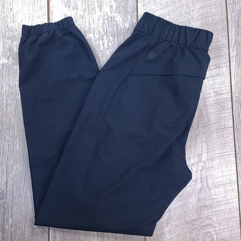 Lululemon Joggers Womens 25 Navy Blue Seamed Front Elastic Cuff Athletic Pants